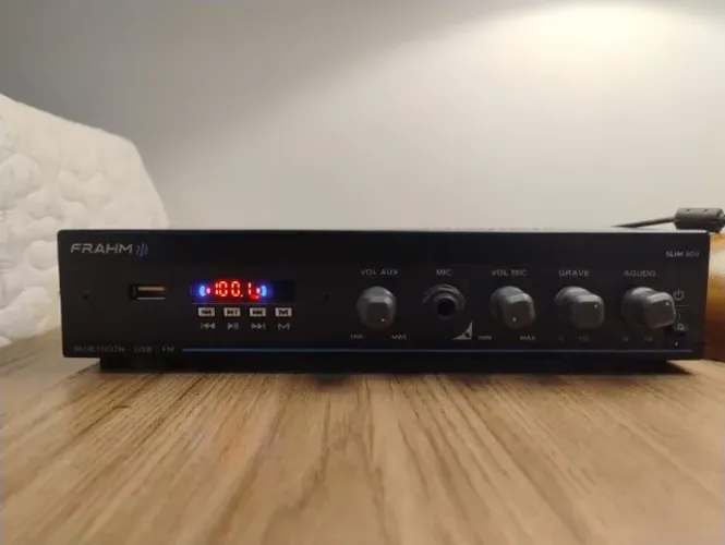 Amplificador De Som Ambiente Slim 800 G5 Frahm Usb Bluetooth