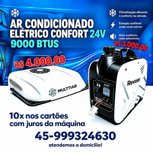 Ar condicionado elétrico para caminhão