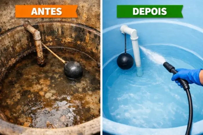 Limpeza de caixa d'água!