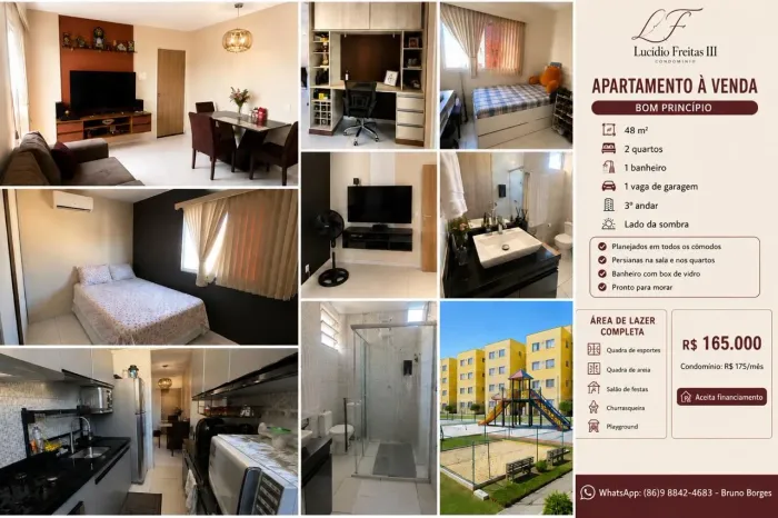 Vende-se apartamento no condomínio Lucídio Freitas lll