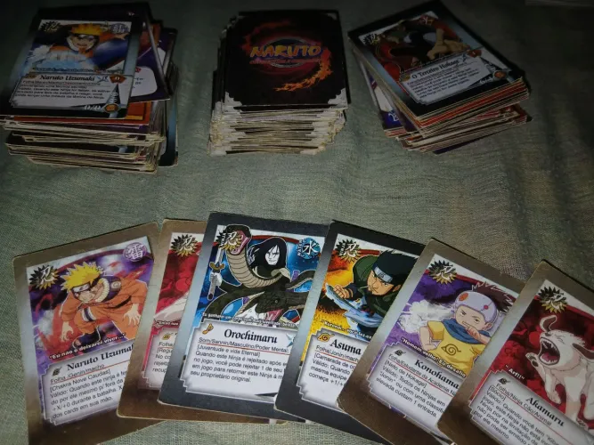 Grande Coleção de Cards de Banca (Naruto e Carros) - Antiguidade - 890 mini cartas