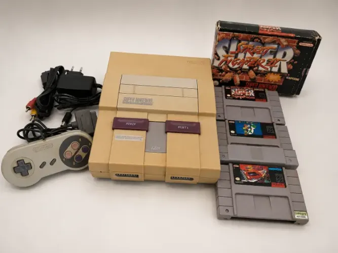 Super Nintendo Original + 3 Jogos Originais