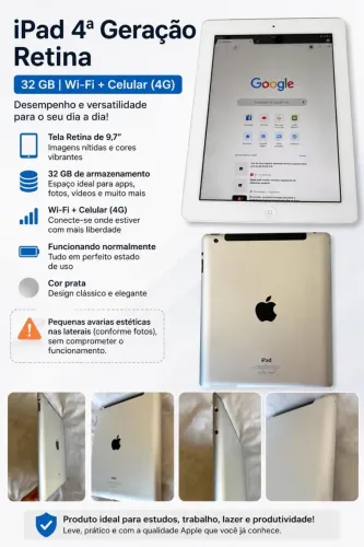 iPad 4 geração retina 32gigas 9.7polegadad