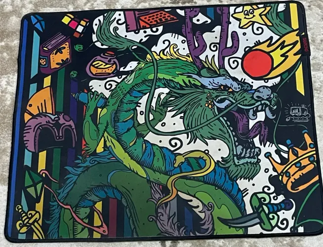 Mousepad gamer dragão oriental