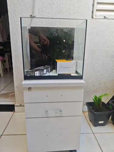 AQUÁRIO COMPLETO (60L) + MÓVEL - PRONTO PARA USO