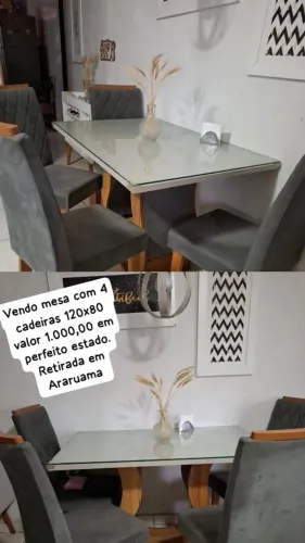 Mesa de jantar + cadeiras