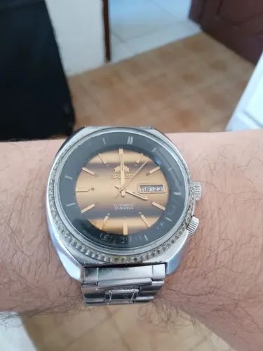 Relógio orient kd automático olho de tigre raro
