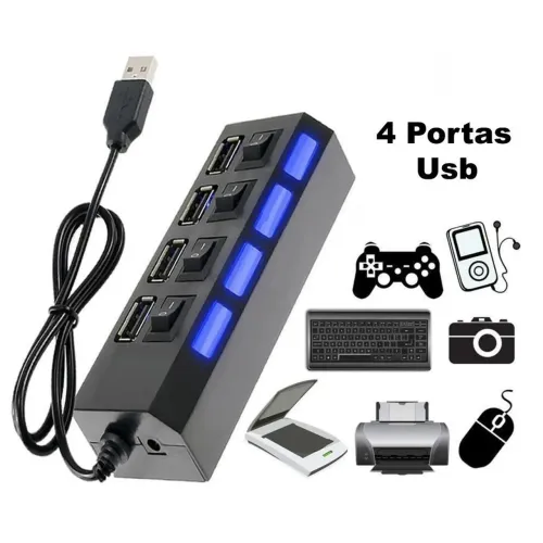 Extensor hub USB portas USB 2.0 ou 3.0