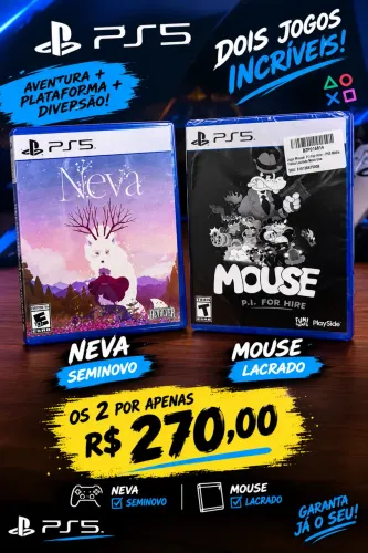 Jogos neva e Mouse P.I for Hire ps5