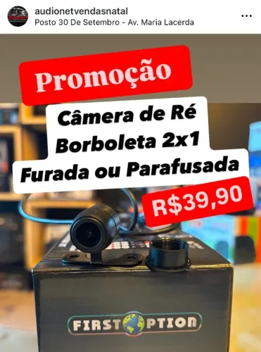 Camera de Re Para Carro Furada ou Parafusada 2x1 Estacionamento Veicular Multimidia Dvd