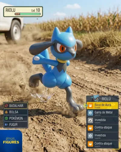 Pokemon Riolu - Figura de ação blokees