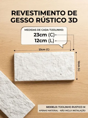 Tijolinho de gesso 3d