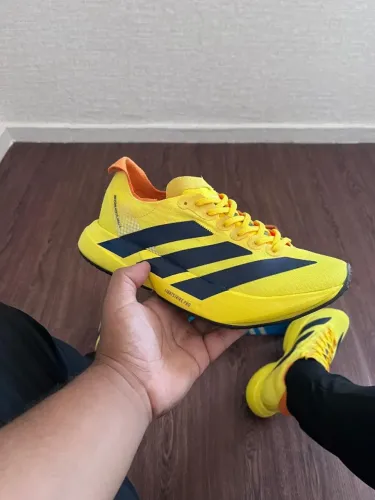 Tênis Adidas Adizero Evo S Masculino Importado Cor: Amarelo/Azul - Disponível 37 AO 43