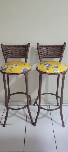 Kit 2 Banquetas bancada americana