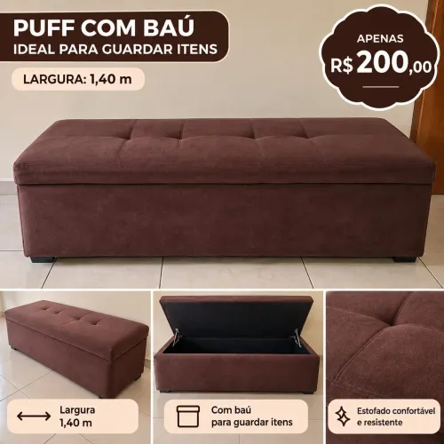 Puff com baú 