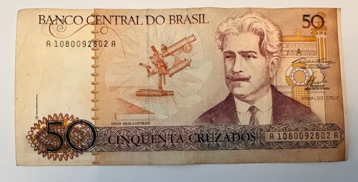 Nota antiga - 50 cinquenta cruzados