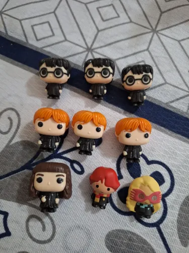 Kit Mini funkos Harry Potter, Ron e Hermione