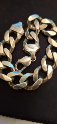 Pulseira Italiana em Prata 925 Maciça - Pesada (65,5g) - Oportunidade!