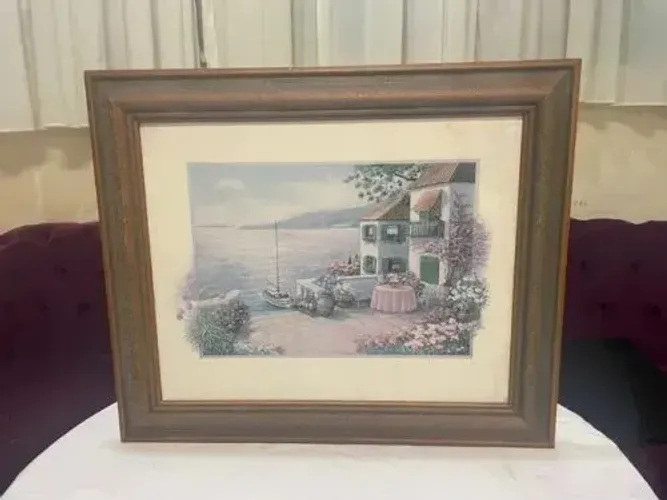 Quadro Decorativo com Moldura de Madeira