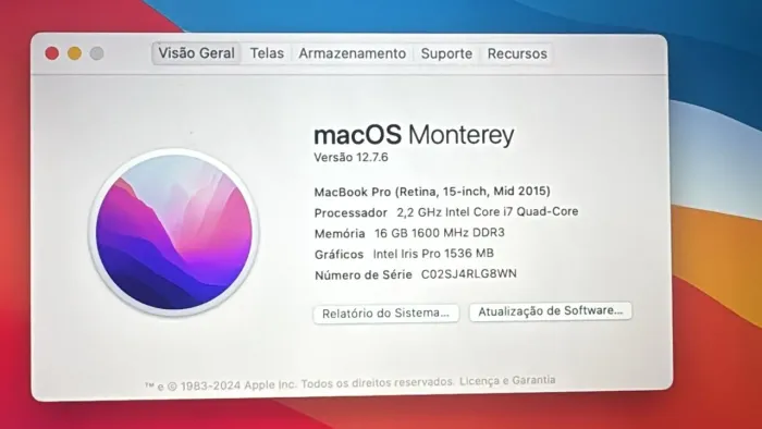 MacBook Pro i7 16gb memória 2015