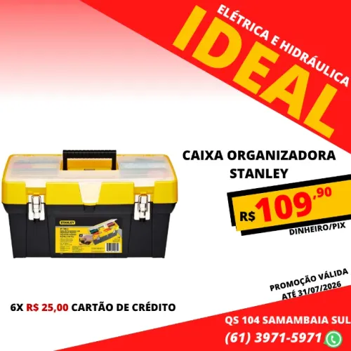 Caixa Organizador Stanley tampa transparente