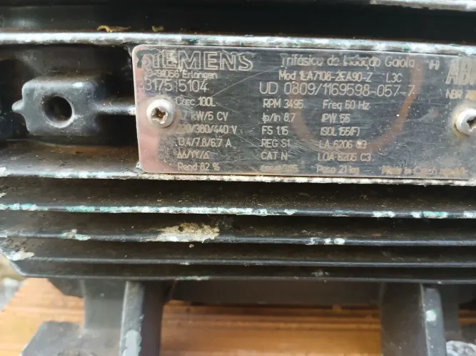 Motor para betoneira ou gerador, trifásico