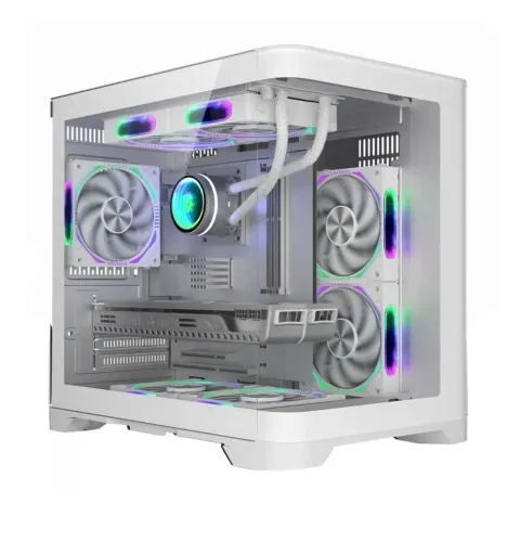 Gabinete Gamer SuperFrame Prime Branco - Vidro Temperado - M-ATX