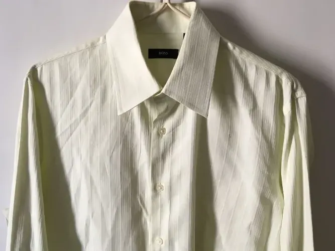 CAMISA HUGO BOSS SOCIAL G AMARELO CLARO