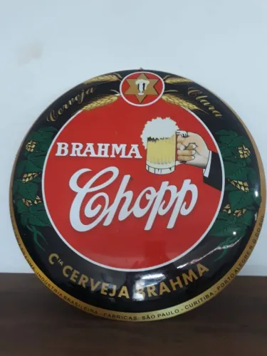 Placa decorativa Brahma Chopp em metal