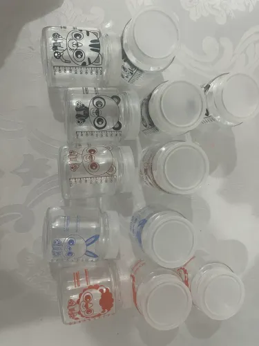 Potes de vidro amamentação 