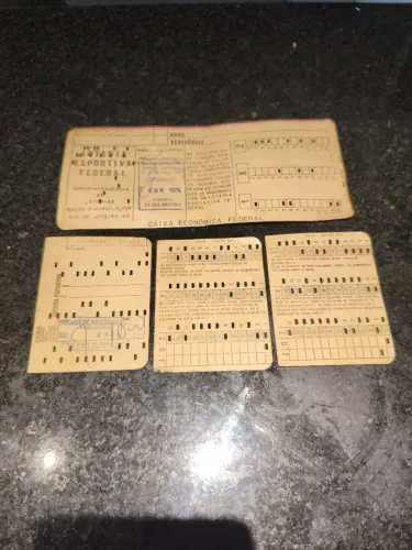 Bilhete loteria esportiva federal antigo - relíquia