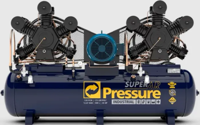 Compressor Pressure Super Ar 120 500 Litros 175 Libras 30 cv Trifásico IP55