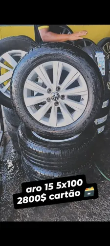 aro 15 virtus 5x100 pneus Goodyear 195 65 15 <br><br>2.800