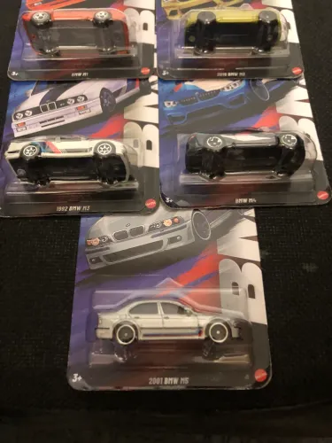 Hot wheels silver series coleção BMW 5 unidades