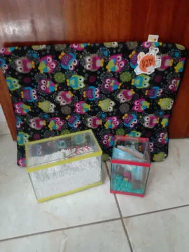 Aquários e tapete pra pets