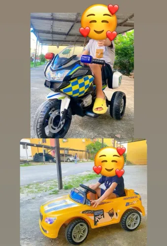 Carrinho + Motinha elétrica infantil 