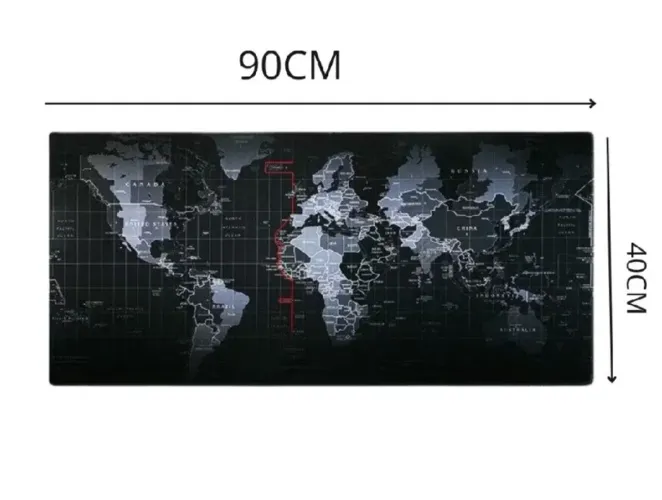 Mouse Pad mousepad Grande Mapa Mundial Antiderrapante Impermeável 90 x 40