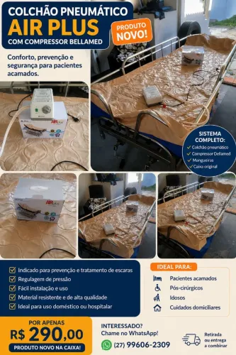 Colchão Pneumático Air Plus Dellamed Novo na Caixa - Anti Escaras - R$ 290