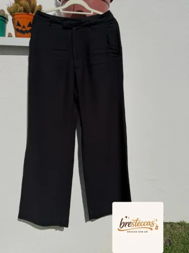 Calça Preta Pantalona Alfaiataria Be Free Tamanho 38