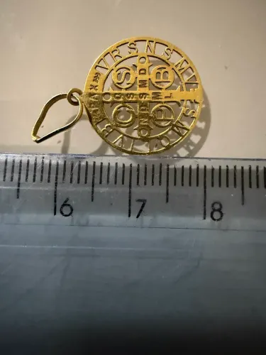Pingente Ouro 18k  Medalha de São Bento