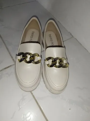 Sapato Mocassim Off White Beira Rio