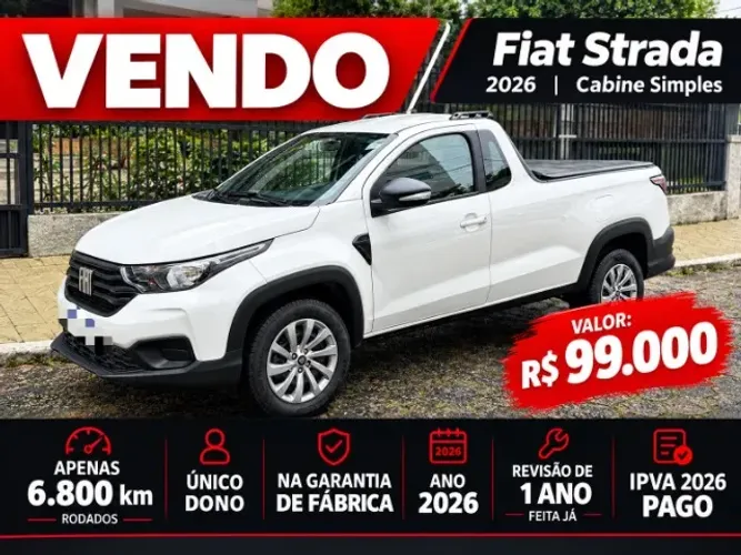 Fiat Strada Freedom 1.3 Flex 8V CS Plus 2026
