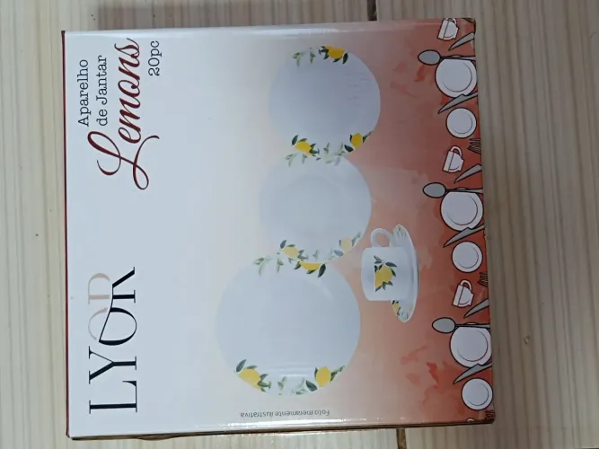 Aparelho de jantar e chá  lemonsse 20 peças da lyor