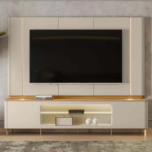 RACK + PAINEL SANTORINI 240CM. PRONTA ENTREGA.