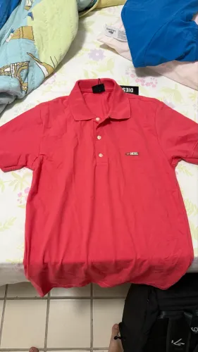 camisa polo masculina Diesel T-Smith-D rosa/coral