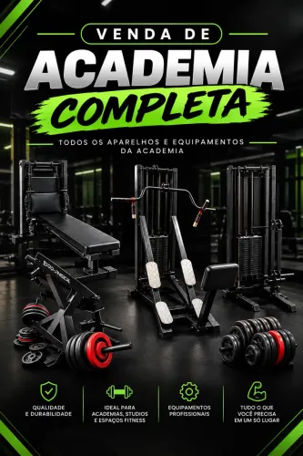 VENDA DE ACADEMIA COMPLETA - APARELHOS E EQUIPAMENTOS
