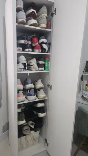 Armário Multiuso Sapateira Vertical Branco