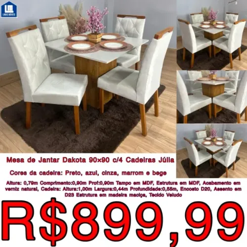 Mesa de jantar + cadeiras