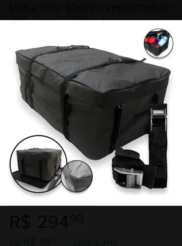Bolsa impermeável p teto do carro 
