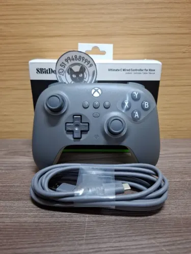 Controle 8bitdo ultimate C, Para Xbox Series S/X, One e PC, Hall Effect, Conector P3, RGB